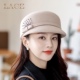 冬季 时尚 洋气羊毛鸭舌帽 冬显脸小贝雷帽女士2025年新款 帽子女款