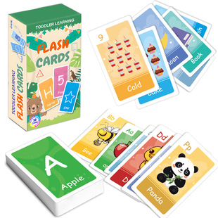 ENGLISH FLASH CARDS外贸儿童英语单词卡宝宝早教卡通英文字母卡