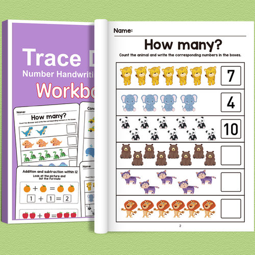 外贸英文版数学填空本64页练习册