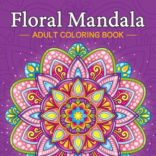 Floral Mandala Coloring Book成人解压涂色书曼陀罗涂鸦绘画本
