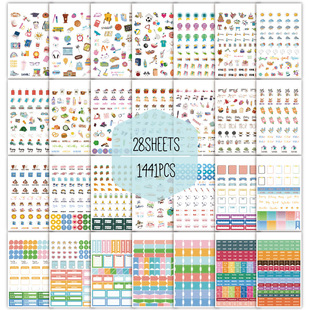 Daily Journal Stickers 手账本每月每周每日计划贴纸 Planner