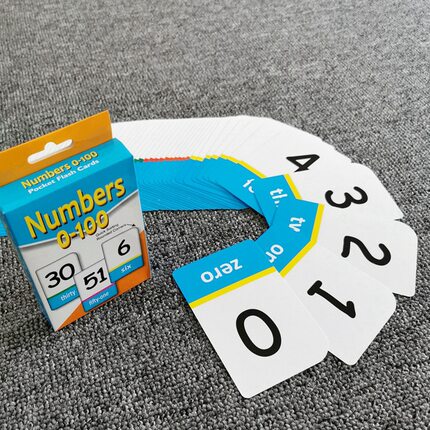 Math Numbers 0-100 Flash Cards外贸儿童数字卡片启蒙英语闪卡