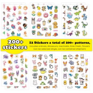 200 Cute Stickers 200枚欧美涂鸦防水卡通贴纸贴画 Waterproof
