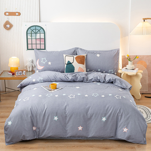 新款 磨毛单件被套单人1.5学生被罩宿舍1.8m2.0床上三件套被子外套
