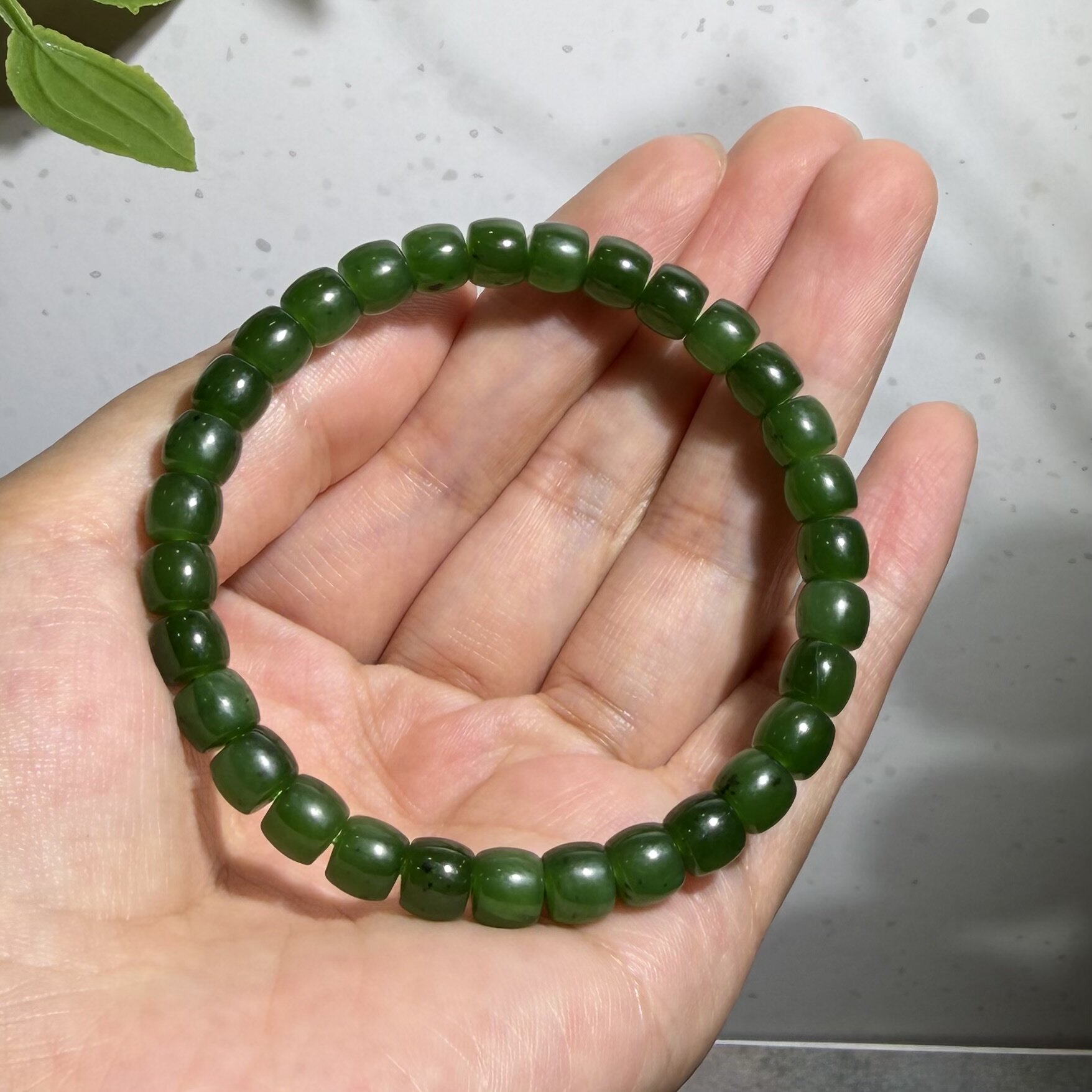 福利~新疆和田碧玉籽料菠菜绿珠子吊坠挂件手串手链玉石雕刻和田