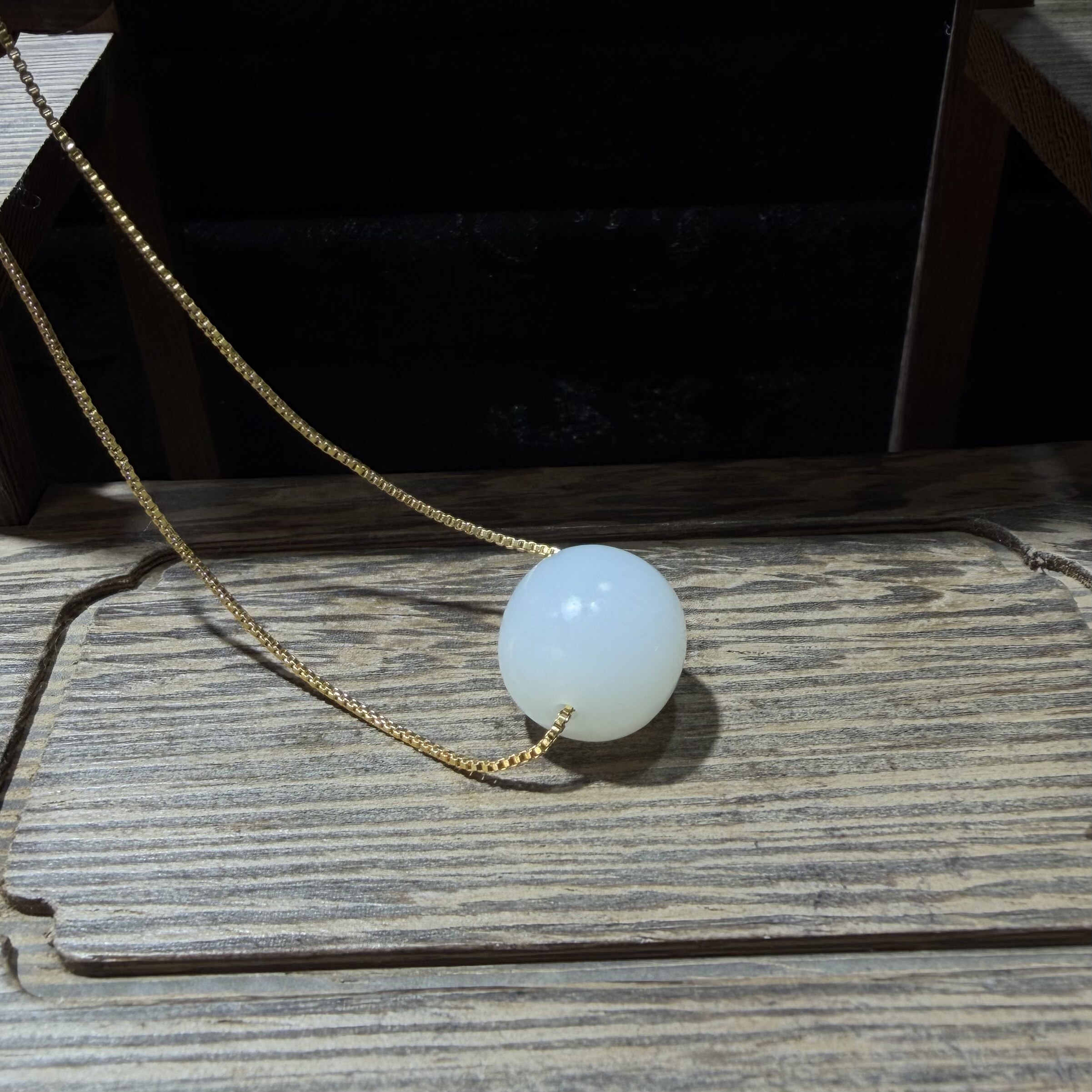 私家定做~羊脂玉籽料珠子 14MM老型新疆和田玉吊坠挂件手链手串项