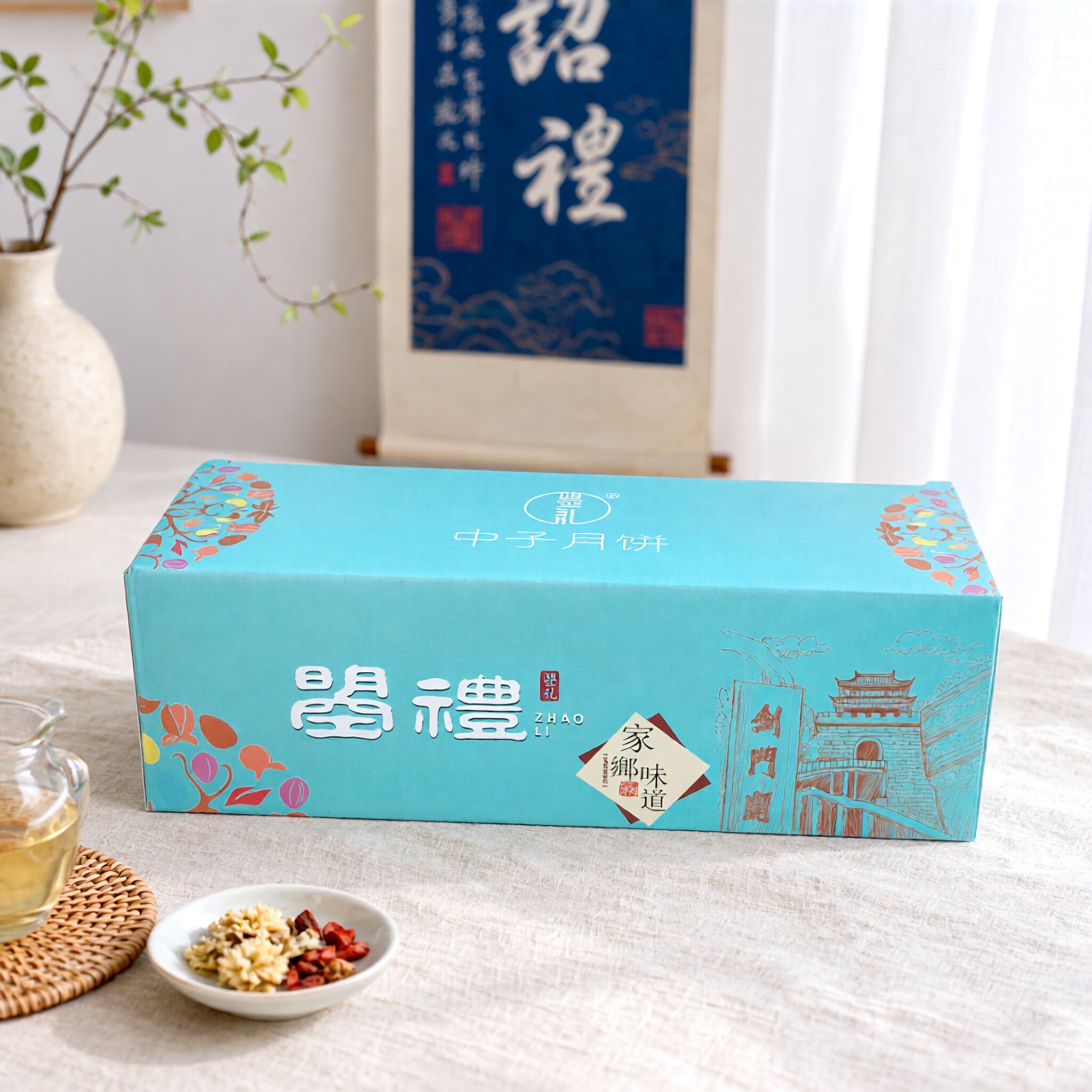 曌礼广元中子核桃月饼酥脆皮四川月饼椒盐中子核桃饼中秋广元特产