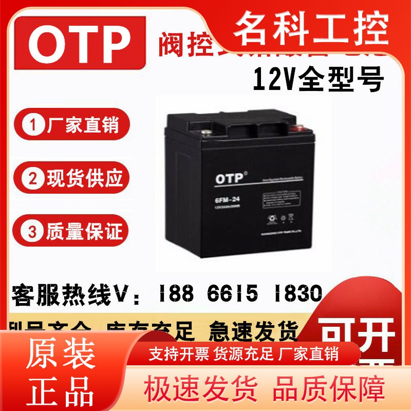OTP蓄电池6-FM12V100AH24AH38AH120AH200AH通讯机房UPS/EPS直流屏