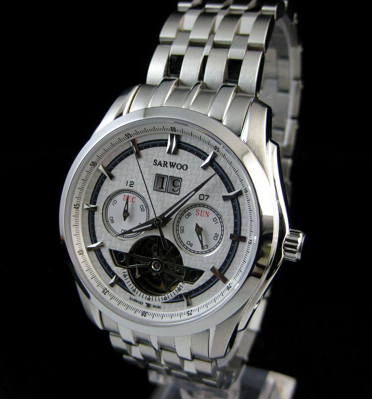 sarwoo/商沃正品瑞士机芯男商务全自动机械表