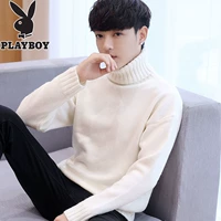 Áo len cổ lọ cao cổ Playboy nam thu đông 2019 mới dày đan đáy áo sơ mi nữ sinh áo thun - Cặp đôi áo len áo nam đẹp