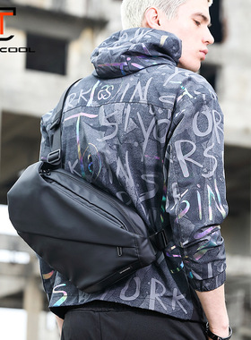 TANGCOOL2023新款磁吸扣男士斜挎包骑行机能小包潮牌通勤单肩