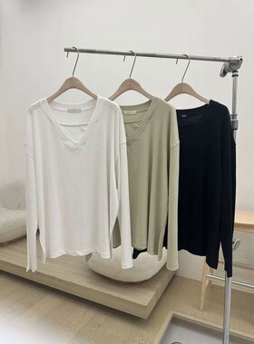 九0315韩国东大门t恤区ONL-8751329通勤简约纯色气质正品优雅冬款