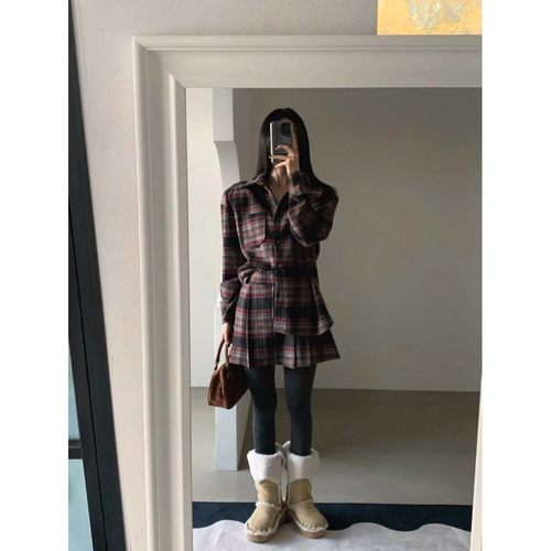 九1211韩国东大门户外半身裙区VERANDA-8724299街头通勤复古纯色