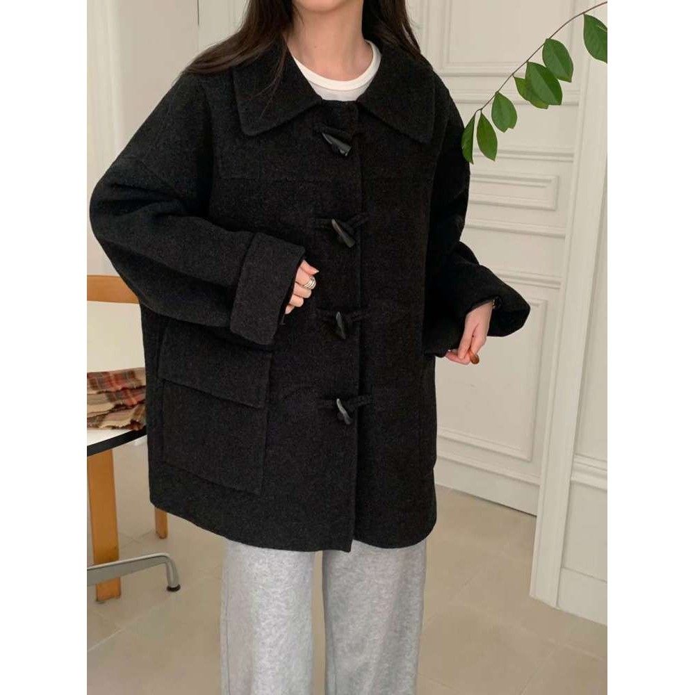 九1108韩国东大门大衣区NOTTINGHAM-8691629直邮舒适甜美浪漫秋冬