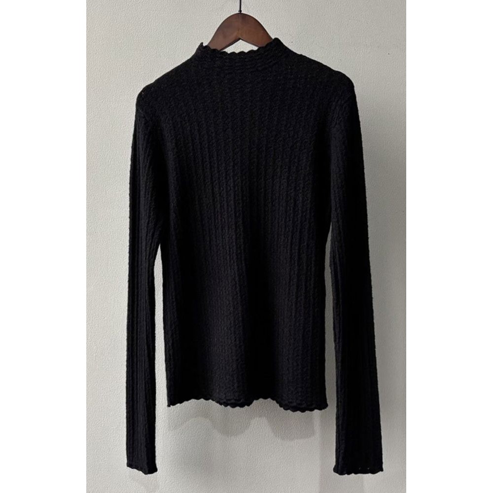 九1108韩国东大门t恤区evameva-8691998档口纯色高端正品高档冬款