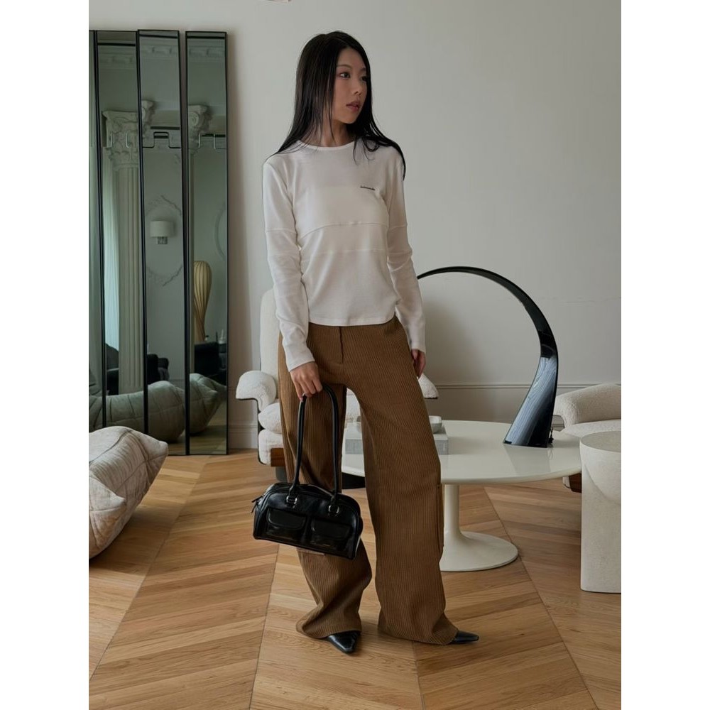 九1108韩国东大门t恤区bene-8691229甜美简约秋冬修身韩版优雅