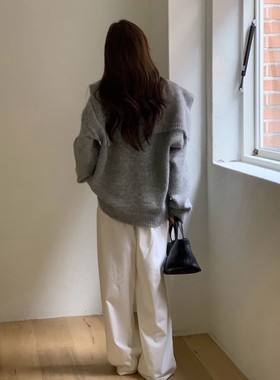 九1108韩国东大门毛衣区Notice-8693271原宿通勤高档纯色学院正品