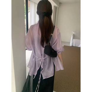区4336292甜美独特秋夏高端韩版 八0712韩国东大门衬衫 浪漫可爱
