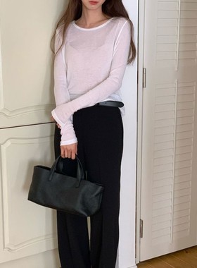 九1108韩国东大门t恤区Notice-8692329清新通勤英伦纯色时装正品