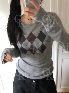 九1211韩国东大门t恤区O-Ri-8723879春季街头通勤复古纯色气质