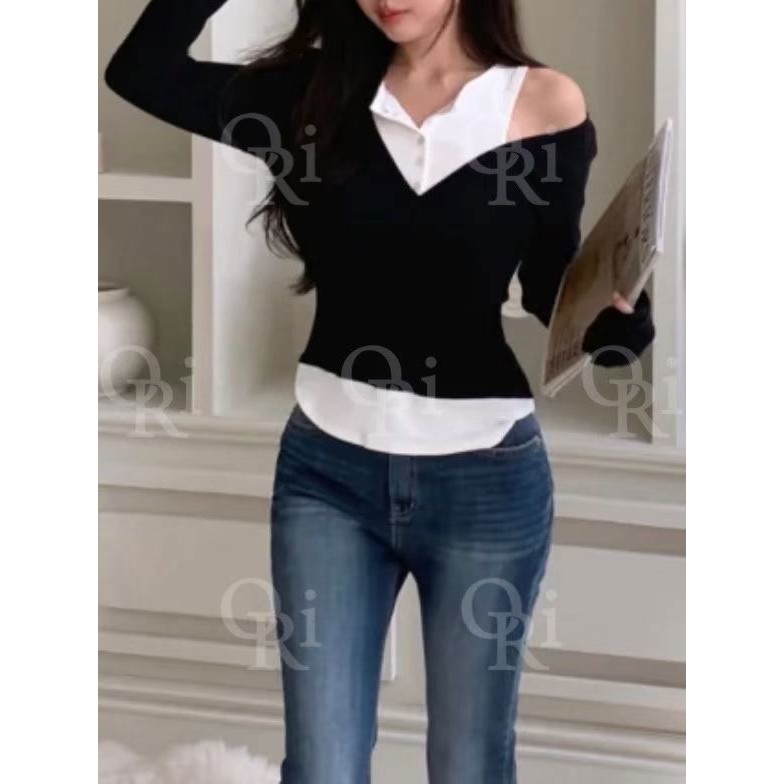 九1108韩国东大门t恤区O-Ri-8692176浪漫秋冬原宿韩版百搭可爱