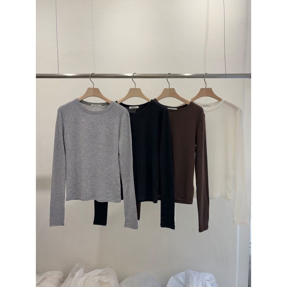 九1108韩国东大门t恤区MUNSELL-8692769通勤英伦纯色时装正品瑞丽