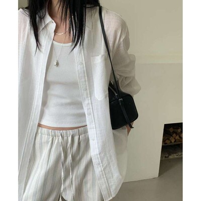 九1211韩国东大门衬衫-区NOTTINGHAM-8725223纯色知性正品经典