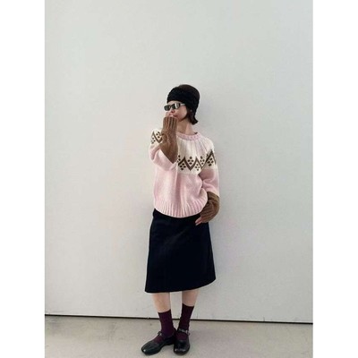 九1108韩国东大门毛衣区OLISEOUL-8692777直邮流行人气风格秋季