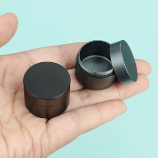 铝合金迷你小药盒防水可爱日式 随身便携药瓶黑色避光硬币收纳仓