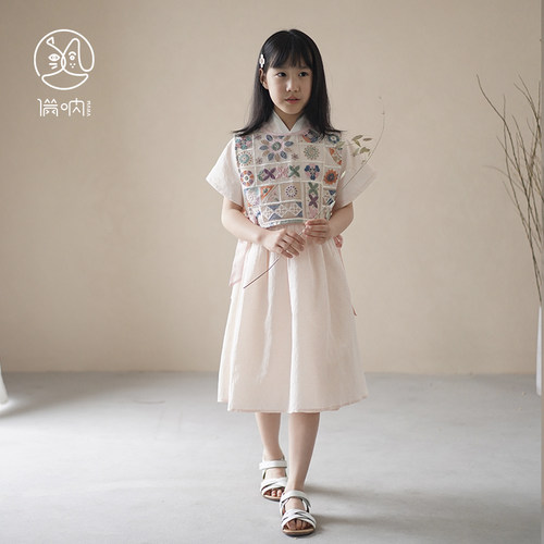明制汉服改良贴里女童大明蓬蓬裙