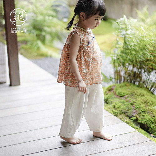 2024夏季九分裤亚麻棉裤子满呐