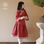 满呐推荐 年服蛇年拜年服棉袄加厚套装 秋冬新款 女童国风新中式