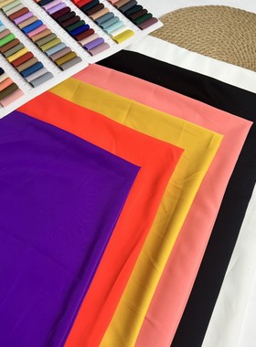 230色 纯色色卡消光破卡雪纺面料批发春秋季款连衣裙衬衫服装布料