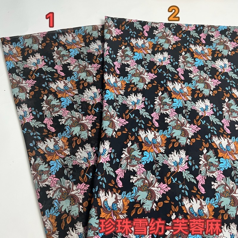 顺发纺织珍珠雪纺芙蓉麻批发