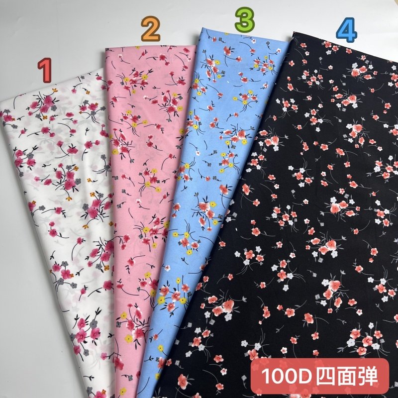 四面弹印花单层不透无弹垂坠感面料女装衬衣连衣裙半身裙服装面料,纺织面料/辅料/配套,涤氨/四面弹,淘宝优惠券,粉丝福利购,淘宝优惠卷