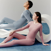 女全棉打底套装 三枪内衣男秋冬纯棉中厚圆领长袖 加厚保暖秋衣秋裤