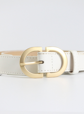皮带女士款装饰百搭白色牛仔裤细腰带2025新款设计感小众高级感