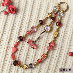 个性手机链中国风招财capper张砚拙聚财喜庆小众礼品随身挂绳腕带