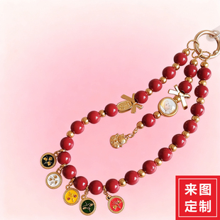 手机链迷你新款朱运凯里欧文科比结实耐用圆形挂饰小挂件放相片