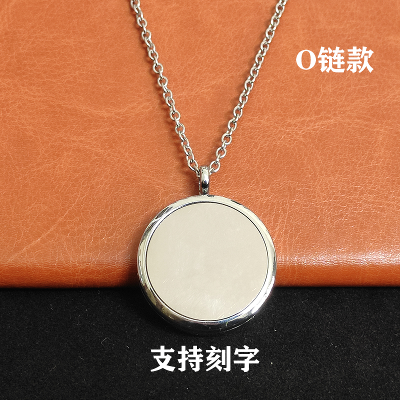 diy情侣相盒项链男潮男个性项链ins学生日礼物可刻字定制照片吊坠