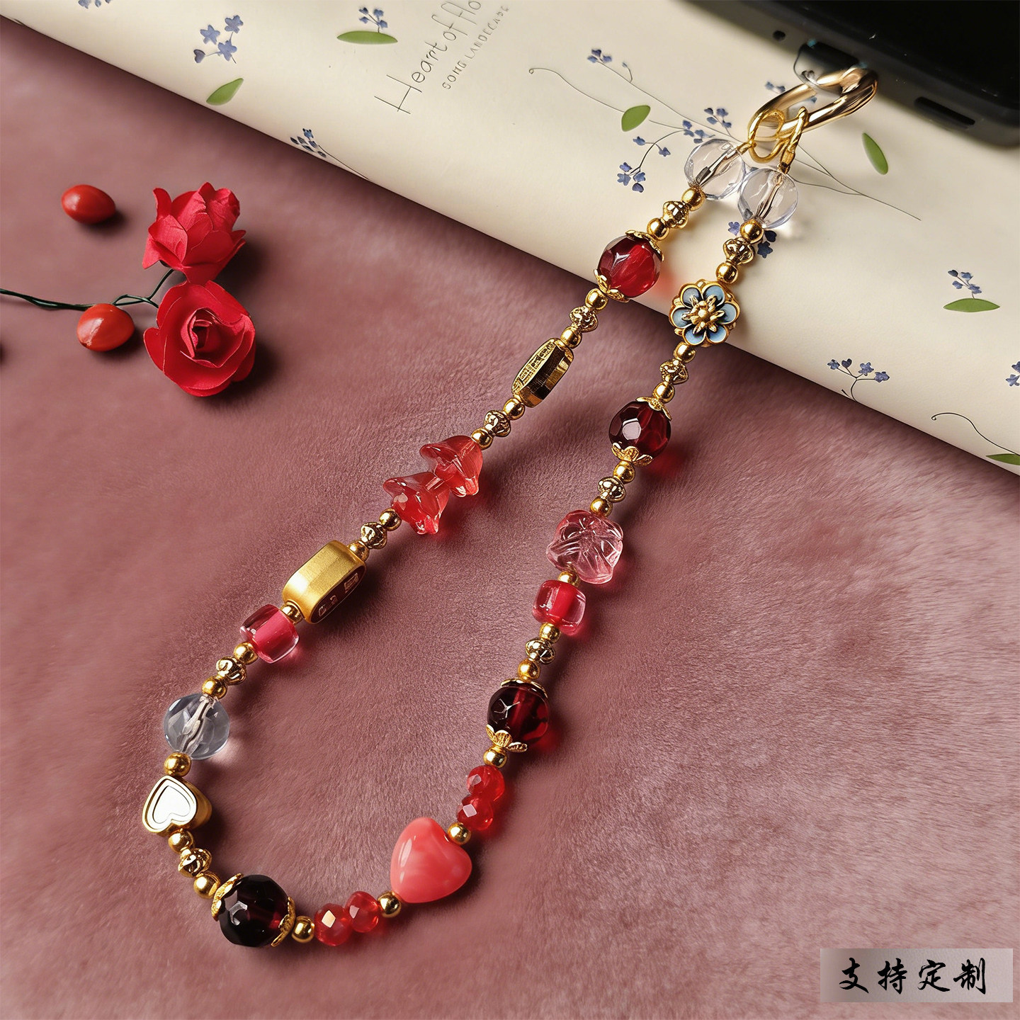 女生精致手链新款文创张艺兴张元英奢华暴富手工手机挂绳手腕链条