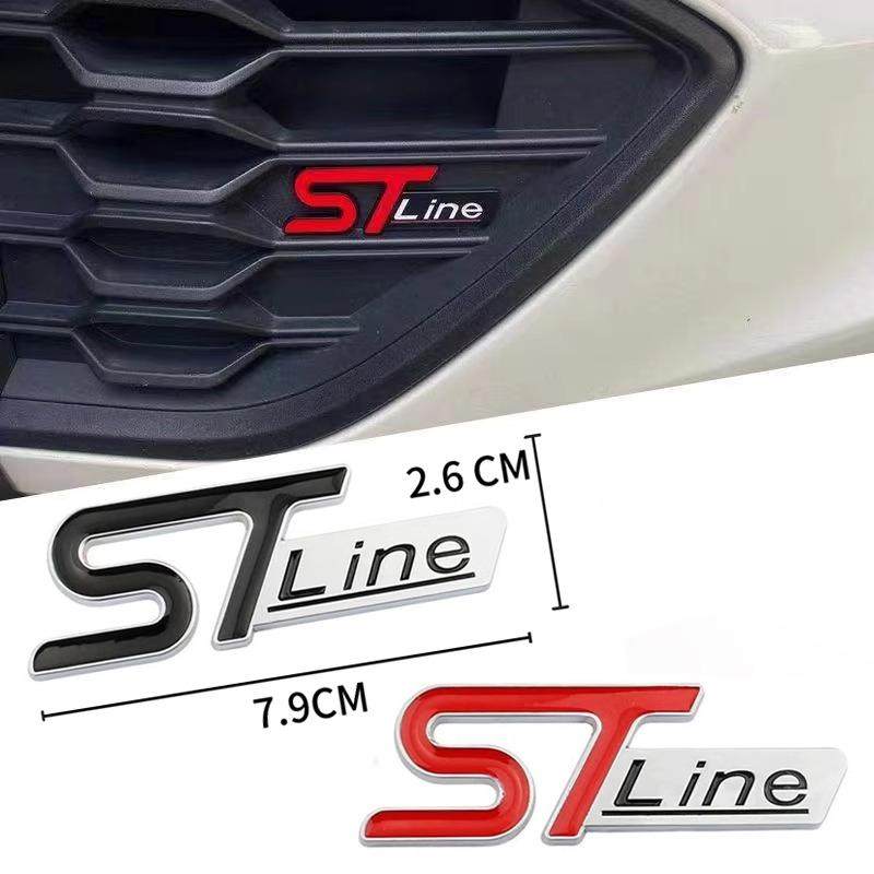 适用蒙迪欧福克斯探险者st车贴STline金属贴叶子板侧标锐际后尾标