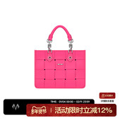 babama粉色编织包小众设计高级感托特包女单肩手提包包斜挎通勤包