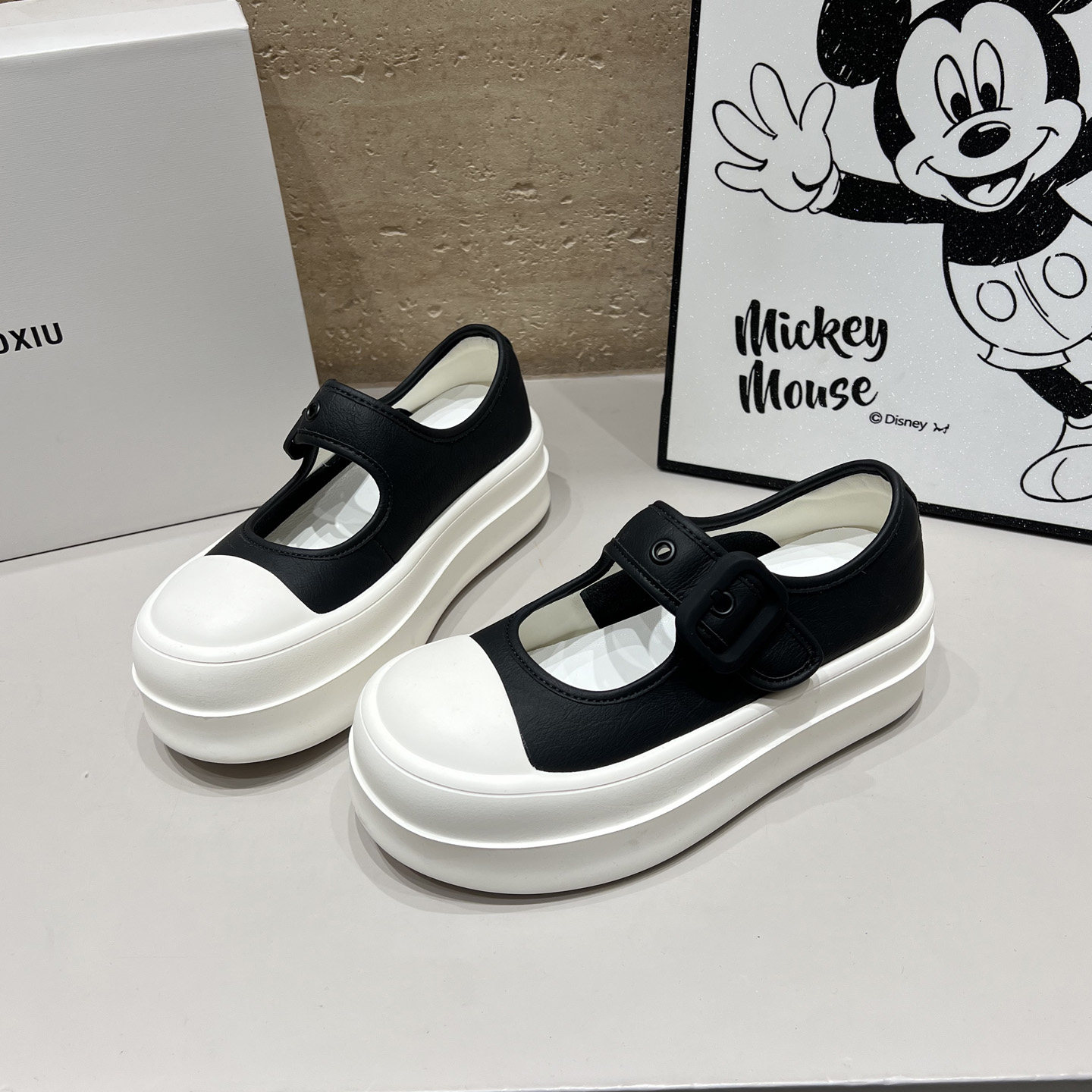 厚底玛丽珍鞋女2026春新款魔术贴百搭时尚休闲鞋圆头浅口松糕单鞋,女鞋,玛丽珍鞋,淘宝优惠券,粉丝福利购,淘宝优惠卷