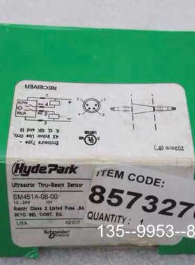 原装正品HydePark超声波传感器SM451A-08-00价格详谈