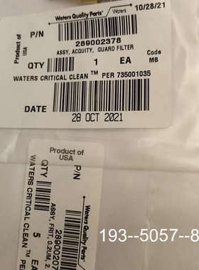 议价watersUPLC柱前过滤器289002378  2890详谈