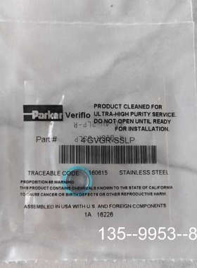 原装正品Parker Veriflo 4GVGR-SSLP垫圈VCR价格详谈