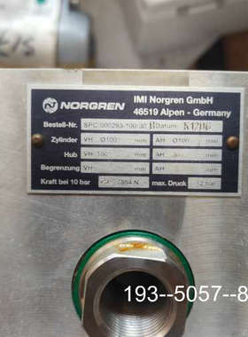 议价Norgren液压缸，型号SPC/000293-10详谈