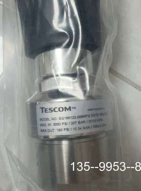 原装正品Tescom1/4俩孔高压卡套调压阀SG166122-008价格详谈