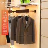 2025秋季 外套潮1358 高端商务休闲双排扣千鸟格羊毛呢西装 新款 男士